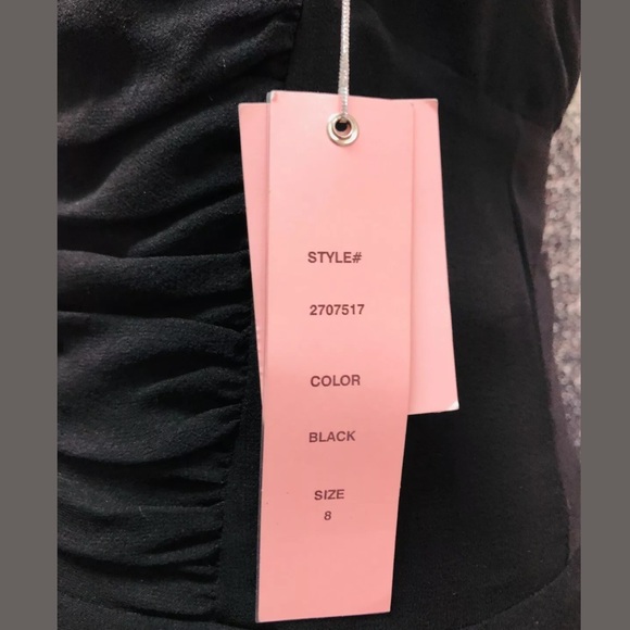 NWT $138 Philip Decaprio Black Silk Halter Dress 8 - Picture 6 of 9